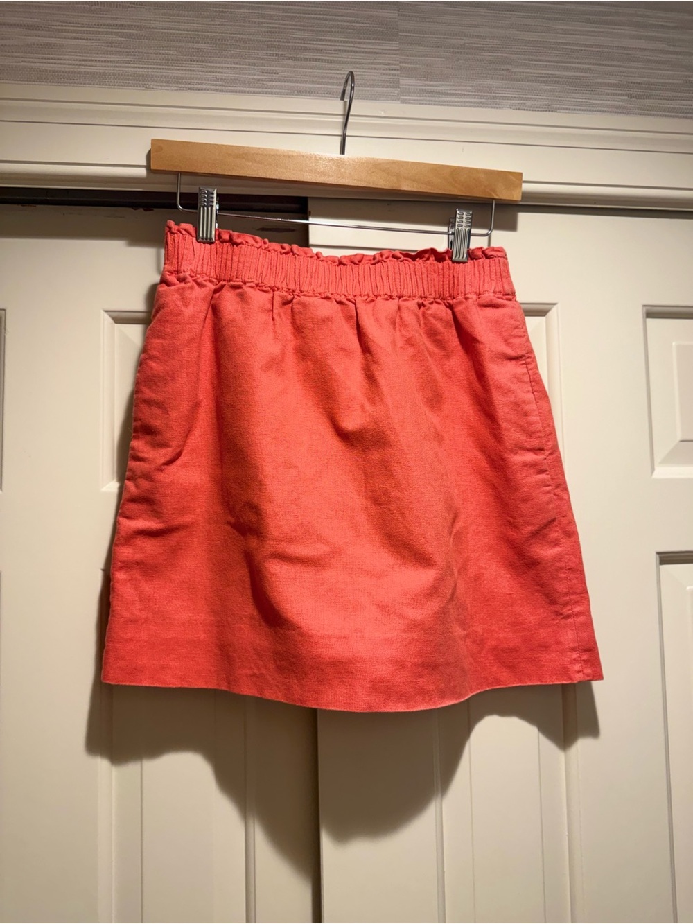 J. Crew Sidewalk Mini A-Line Skirt - Coral - Size: 4